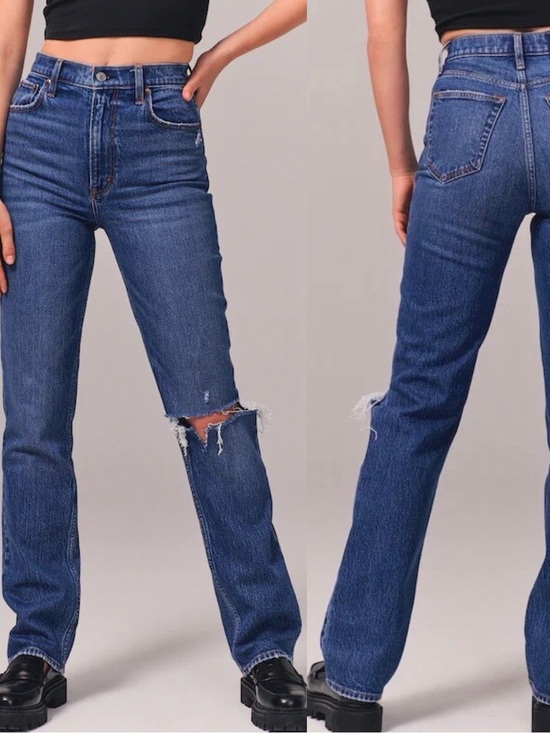 Abercrombie & Fitch Denim - A&F Curve Love The 90s Slim Straight Ultra High Rise jeans